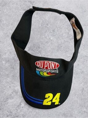 DuPont Motorsports NASCAR #24 Visor Hat Black Jeff Gordon Racing